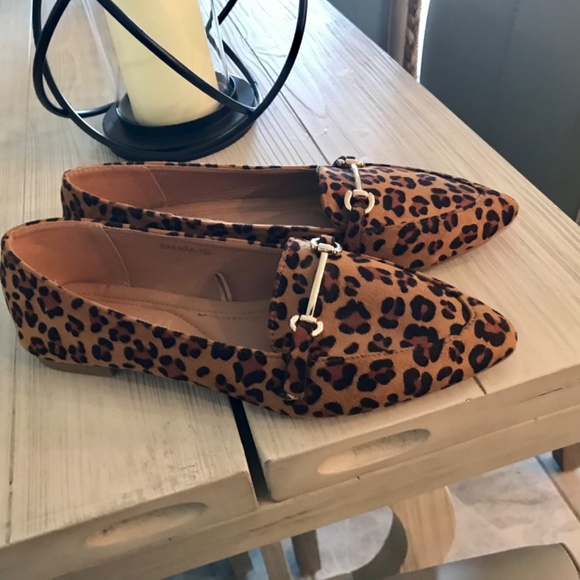 Jessica Carlyle Sakarya leopard faux suede flats size 9 - Picture 3 of 5